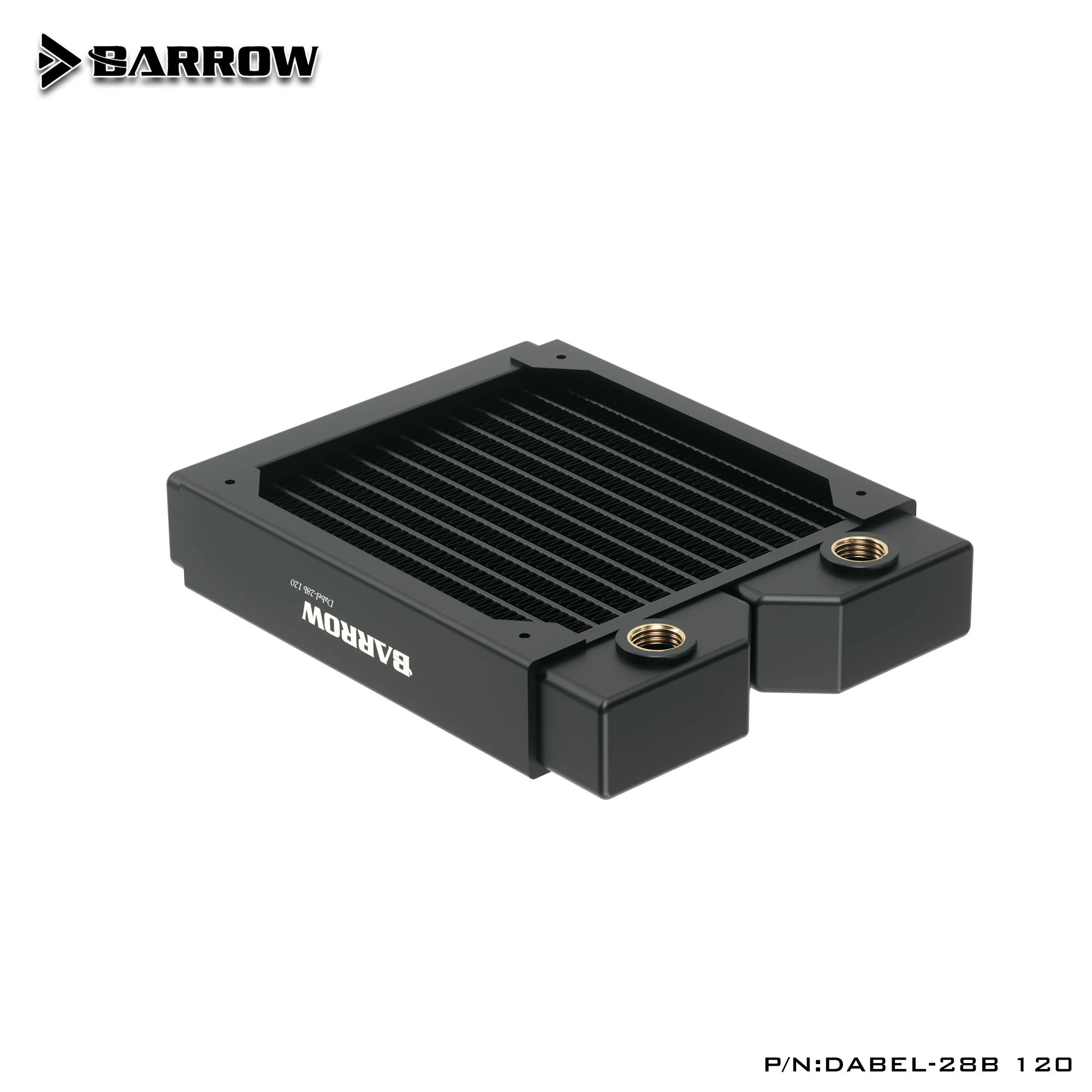 Carrinho de Mão 28 mm Grosso Cobre 120 mm Branco Radiador Computador Água Refrigerar Líquido Trocador g1 Uso Rosqueado para 12cm Ventiladores Dabel28a - Imagem 6