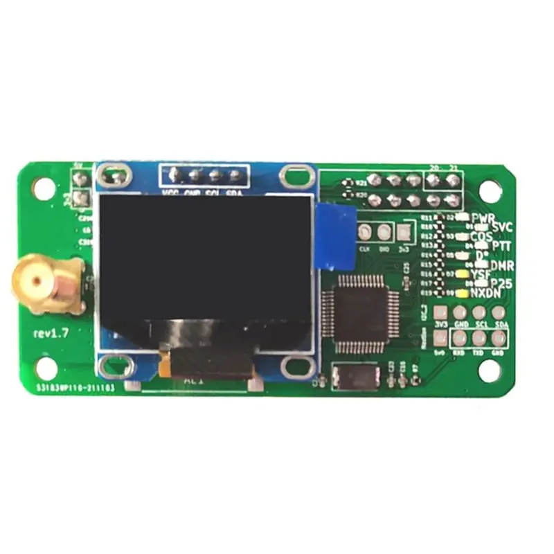 【공개】2X 버전 1.7 MMDVM 심플렉스 핫스팟 UHF VHF 안테나 +OLED+케이스 지원 라즈베리 파이 핫스팟용 P25 DMR YSF