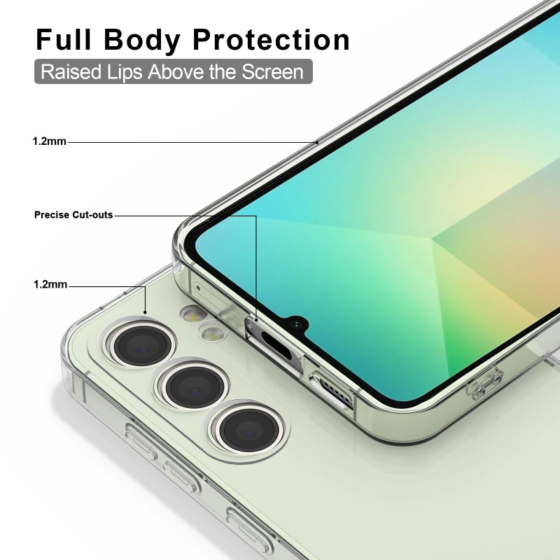 Ultra Thin Transparent Silicone TPU Phone Case - Clear Soft Protective Cover
