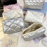 Cute Bow Love Women's Cosmetic Bag Sweet Female Makeup Case Large Capacity Travel Wash Bag Girls Portable Zipper Storage Bags 1