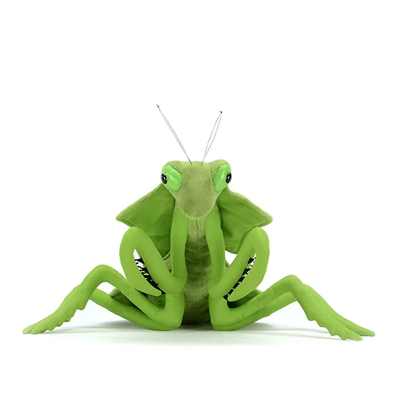 

19cm High Lifelike Giant Shield Mantis Stuffed Animals Toys Soft Insect Series Green Mantid Plush Toy Brithday Gifts