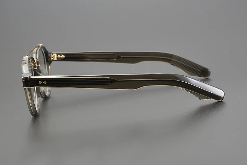 Handgemachte Acetat Doppelstrahl Oval Brillengestell Herrenmode Pilot 145mm Große Größe Brillen Vintage Designer Brillen Blaues Licht – Detail 20