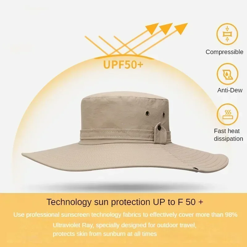 Adjustable Outdoor Hiking Caps Sunscreen Protection Breathable Sunshade Foldable Men Women Hiking Camping Casual Fishing Hats