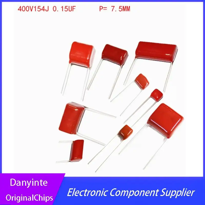 

NEW 20PCS CBB 400V154J 0.15UF 150NF Pitch 7.5MM 154J 400V CBB Polypropylene film capacitor