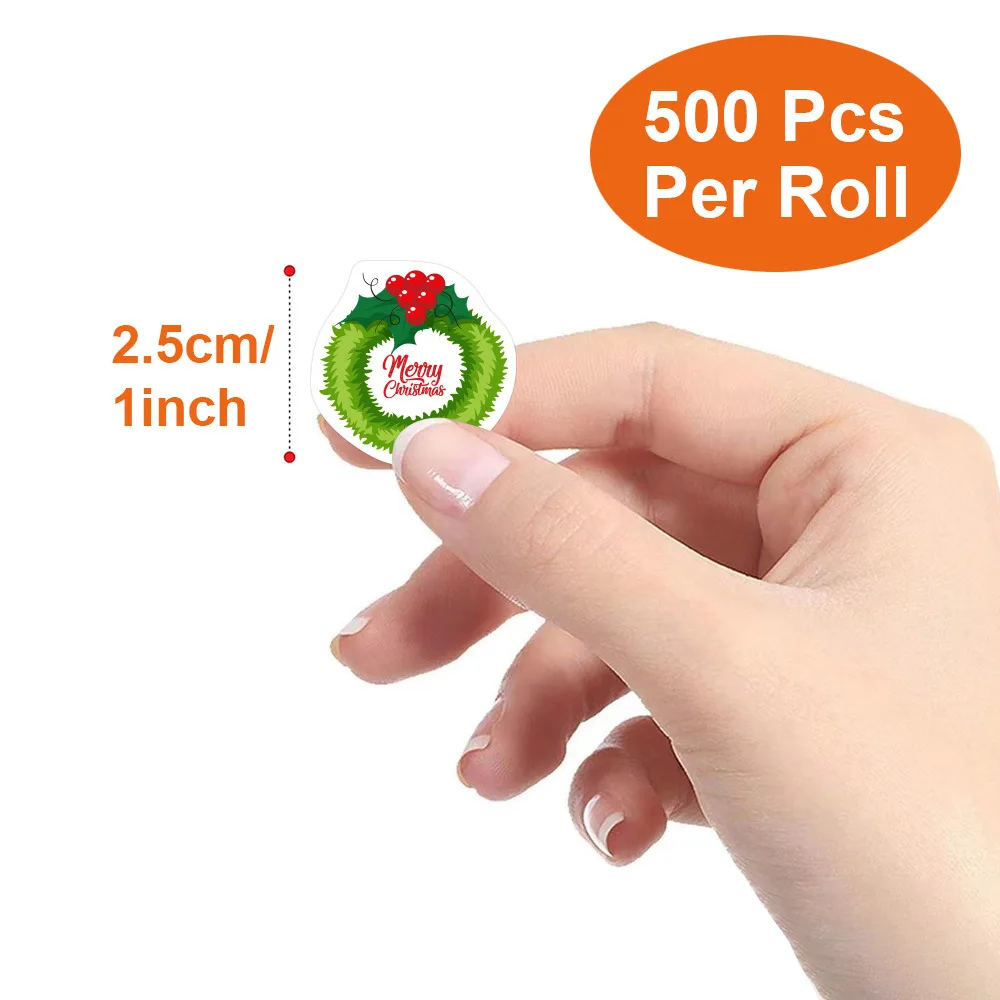 500pcs Laser Cartoon Christmas Stickers Christmas Gift Wrapping Label Sticker Reward Stickers Scrapbook Stationery