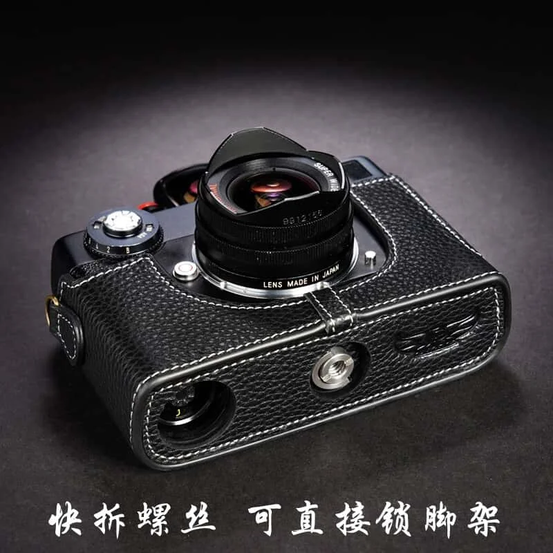 Genuine Leather Camera Half Case Cover Bag