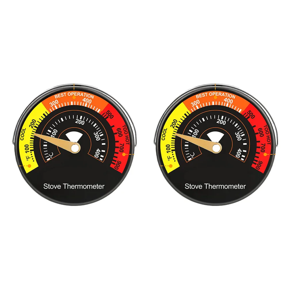 Fireplace Fan Efficient Monitoring Solution with Aluminum Alloy Induction Stove Thermometer Oven Magnetic Dial