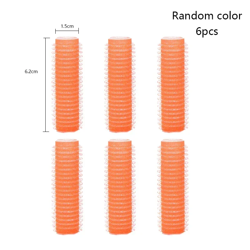 6pcs Self-Grip Hair Rollers Heatless Curler No Heat Bangs Volume Self-adhesive Hook&Loop DIY Hair Curler Styling Tools hair styling tool hair curling tools