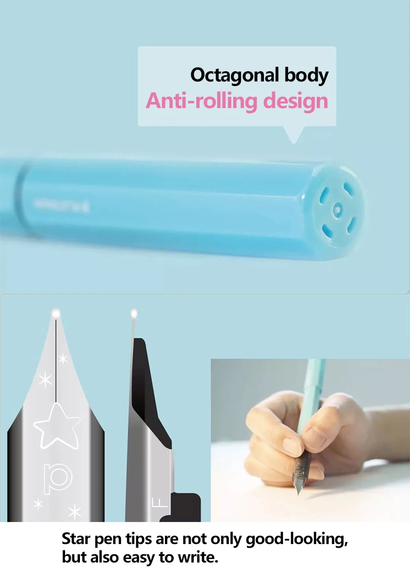 Japanische Plantinum kleine Meteor Stift Student schöne Mädchen Makaron Farbe Schreiben Praxis Stift pq-200 – Detail 5