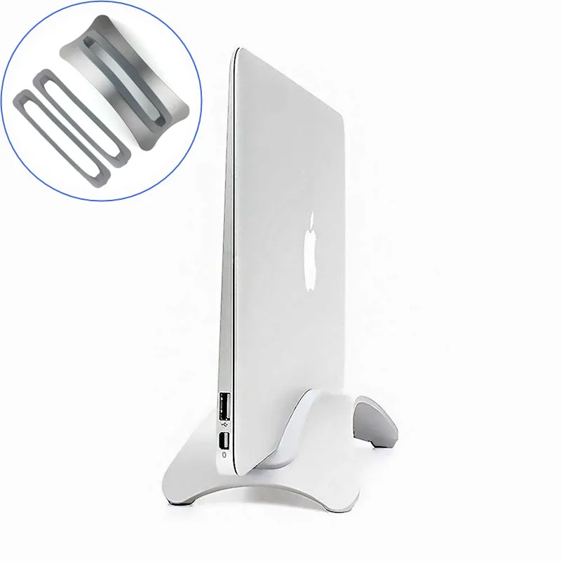 Aluminum Laptop Vertical Stand Desktop Spacesaving Erected Notebook