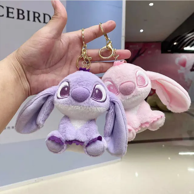 Kawaii Stitch Plush Keychain Stitch Angie Cartoon Cute Dolls Keychain  School Bag Pendant Soft Children Toys Lady Bag Decor Gift - AliExpress