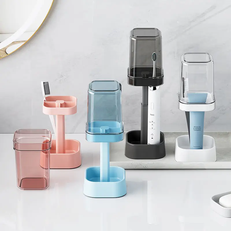 Toothbrush Holder Toothbrush Cup Student Storage Rack Tumbler Holders Toilet Mouthwash Cup and Dental Appliance Storage Rack
