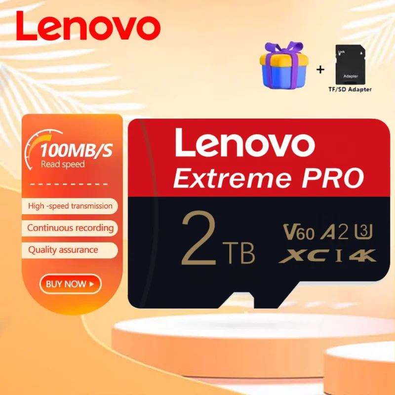 Lenovo 2TB V10 Speed Micro TF SD Card 512GB 256GB 128GB SD Card 1TB Memory for Storing Nintendo Games Switch Phonne