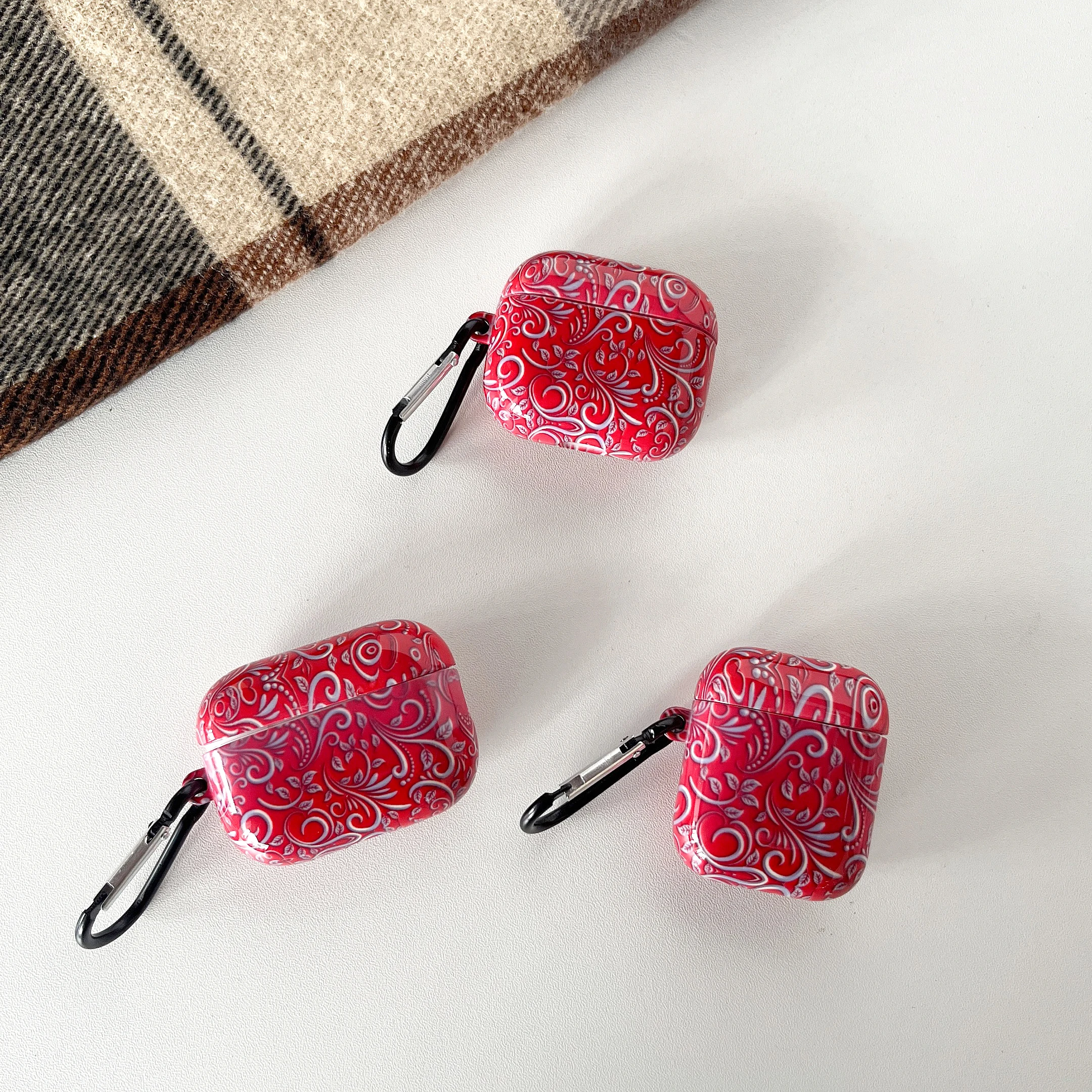 Red Line Pattern Case for AirPods