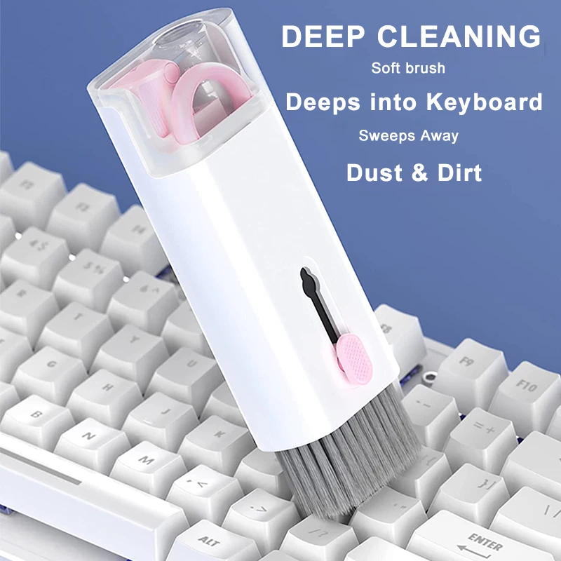 Computer Keyboard Cleaner Brush 7 In 1 Kit Bluetooth Earphone Cleaning