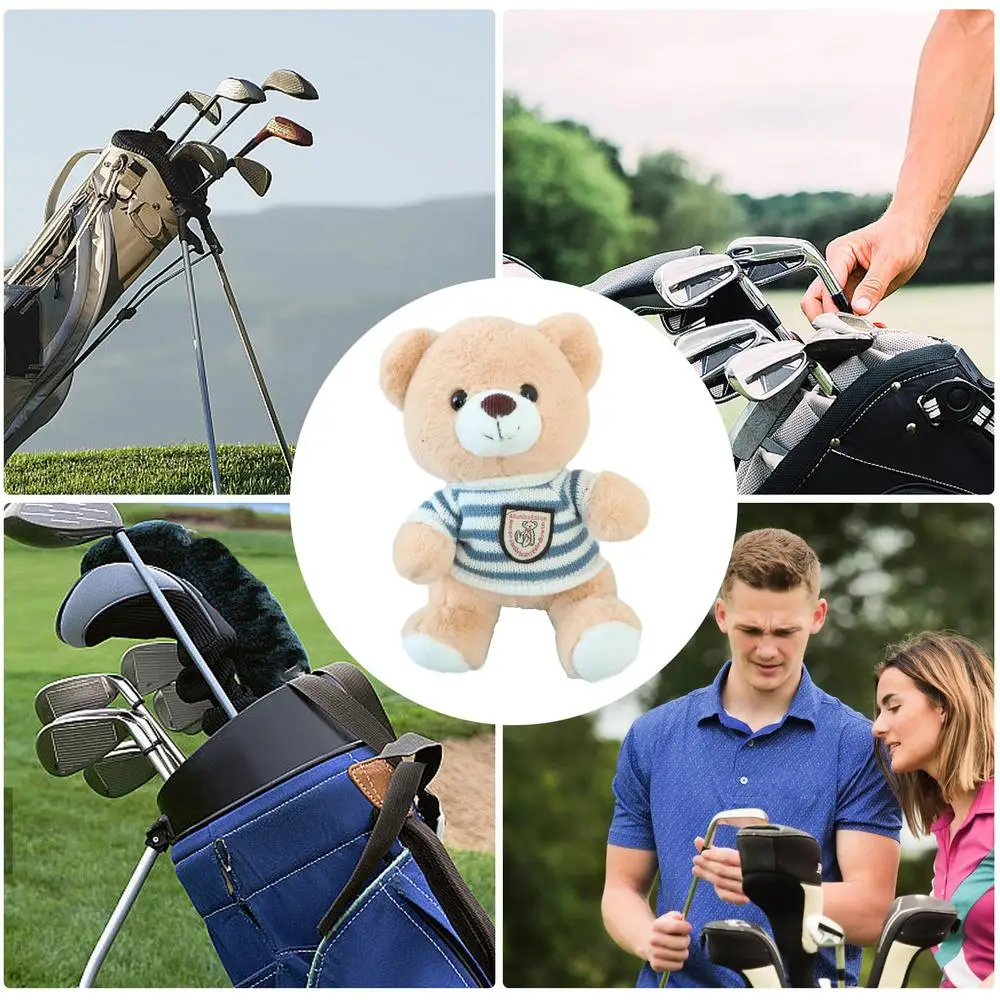Bear Golf Club Head Cover Fun Golf Head Covers Cartoon Animal Golf Rod Head Cover Funny Plush Protection For Professional Golfer
