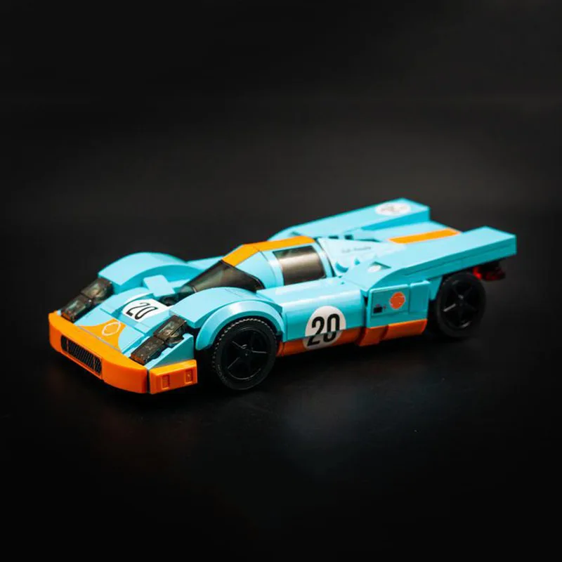 

238PCS Number 20 Gulf 917k With Stickers Assemble Building Blocks Creativity Racing DIY Model Toy Brick Children's Holiday Gift