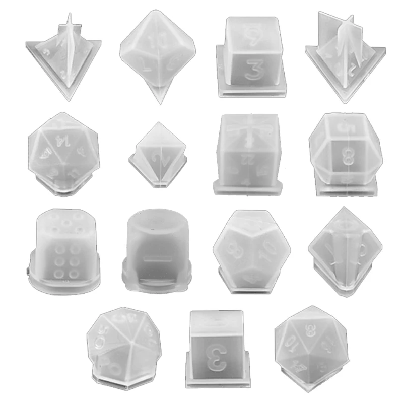  7 Shapes Dice Molds for Resin, with Silicone Hexagon Dice Box  Mold Polyhedral Dice Mold Dice Making Mold for Epoxy Resin Casting Table  Board Game : Arts, Crafts & Sewing
