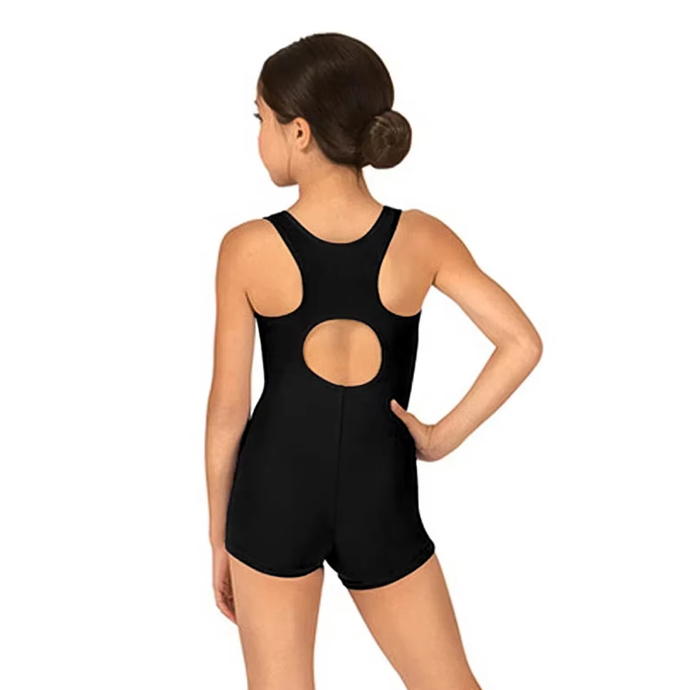 OVIGILY Girls Spandex Tank Leotard Keyhole Back Sleeveless Ballet Dance Costumes Boys Gymnastics Sportswear Performance Bodysuit
