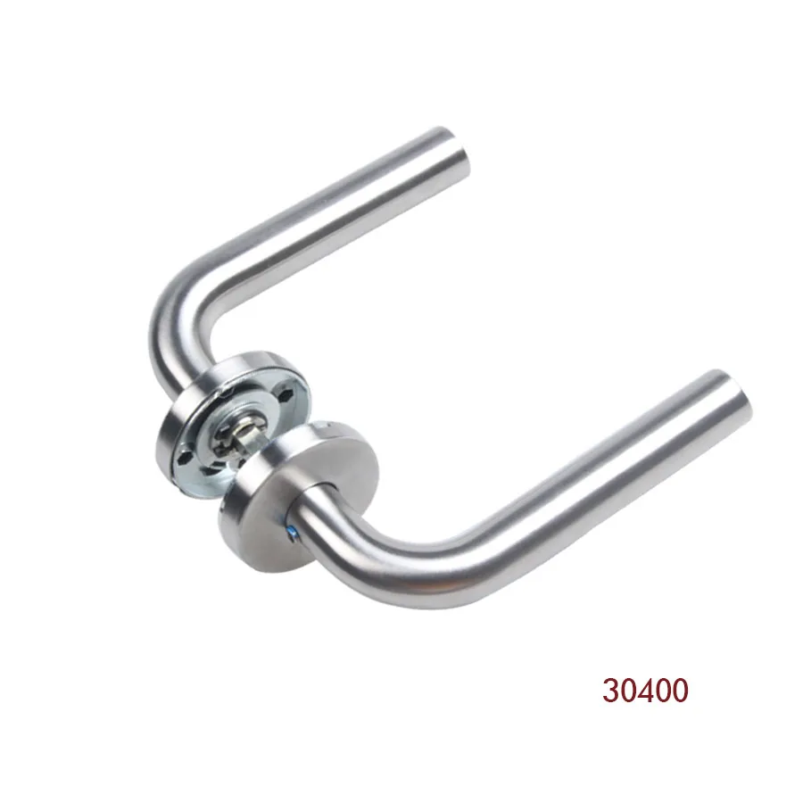 Conjunto de Maçaneta de Interior Home Lever Bloqueio Durável Trava Ajustável Botão de Segurança para Quarto Banheiro Aço Inoxidável