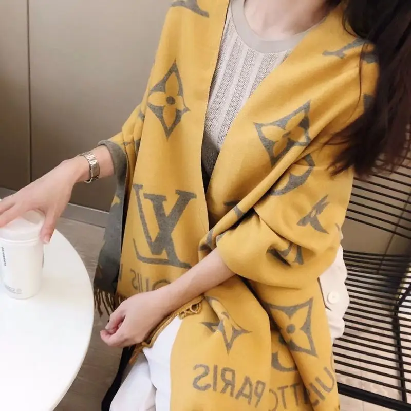 

Новинка 2023, высококачественный мужской шарф, женская зимняя модная дизайнерская шаль из кашемира и шелка, роскошный шарф, шаль A7