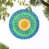 Wind Spinners Mandala 3D Hanging Wind Chimes Metal Sculptures Reflective Flower Catcher Outdoor Garden Decor Kinetic Yard Art 2