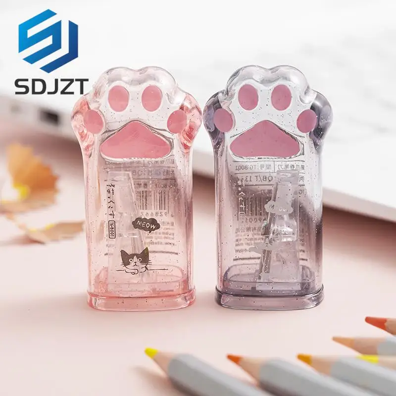 

1pc Cute Cat Paw Pencil Sharpener Kawaii School Supplies Student Prize Kids Gift