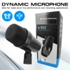 Drum Microphone E902 Cardioid Tom Microphone Wide 40Hz - 18kHz Frequency Response for Crisp Bass drum Sounds Plastick shell