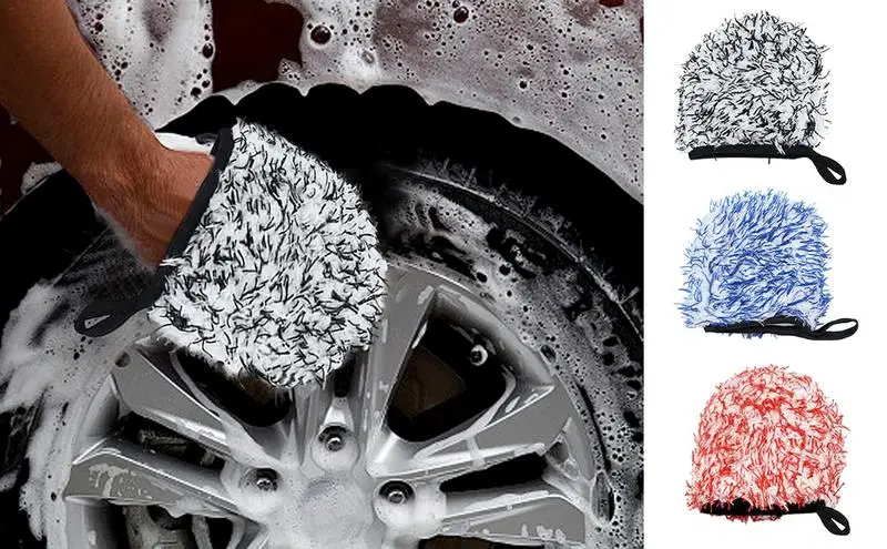 

Car Wash Mitt Soft Double Sided Auto Supplies Cleaning Double Sided Cleaning Gloves To Clean Every Corner Fully Rem accessories