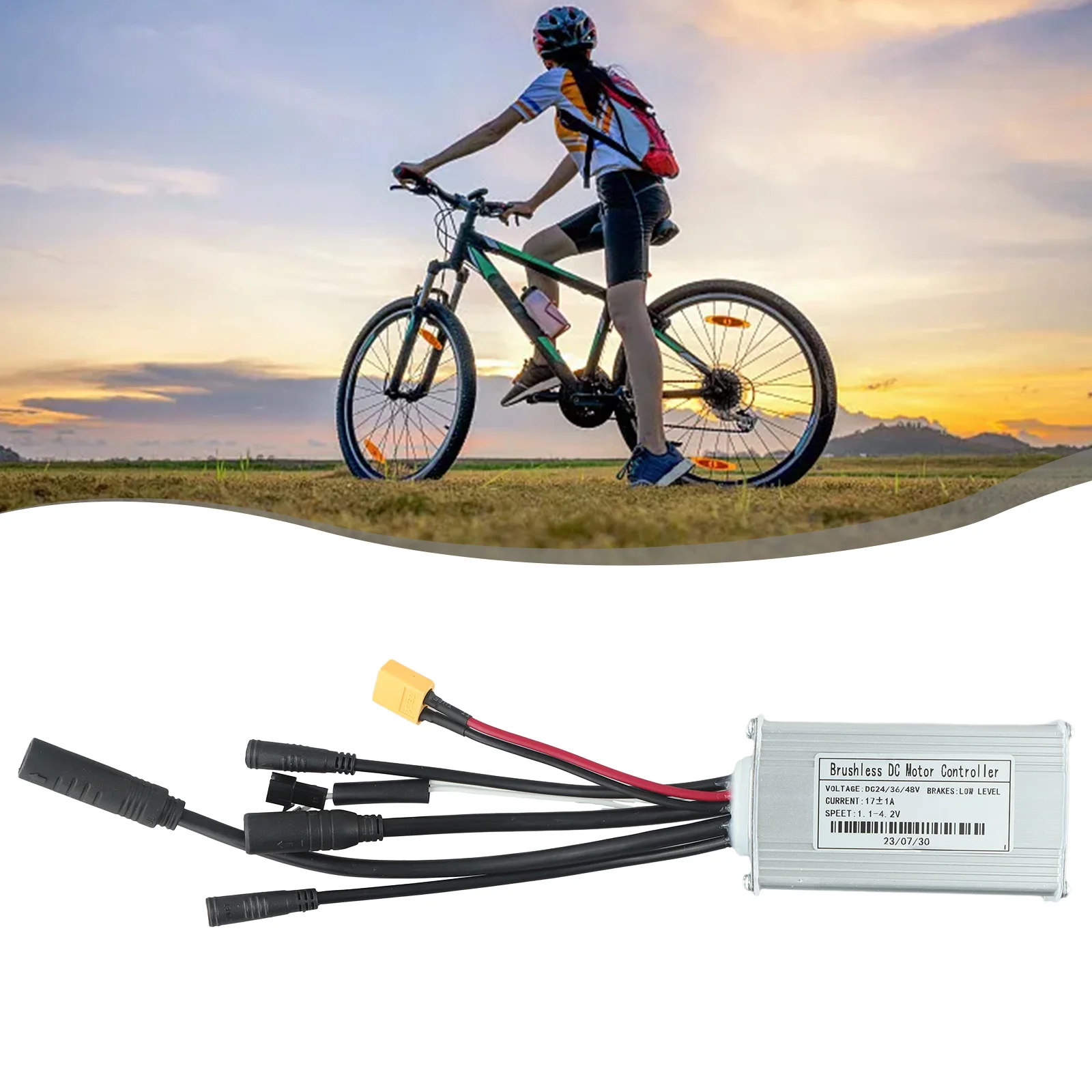 

17A Ebike Controller 6 Mosfets Ebike Kit Electric Bicycle Sine Wave Three-mode High Quality Electric Bike Replacement Parts