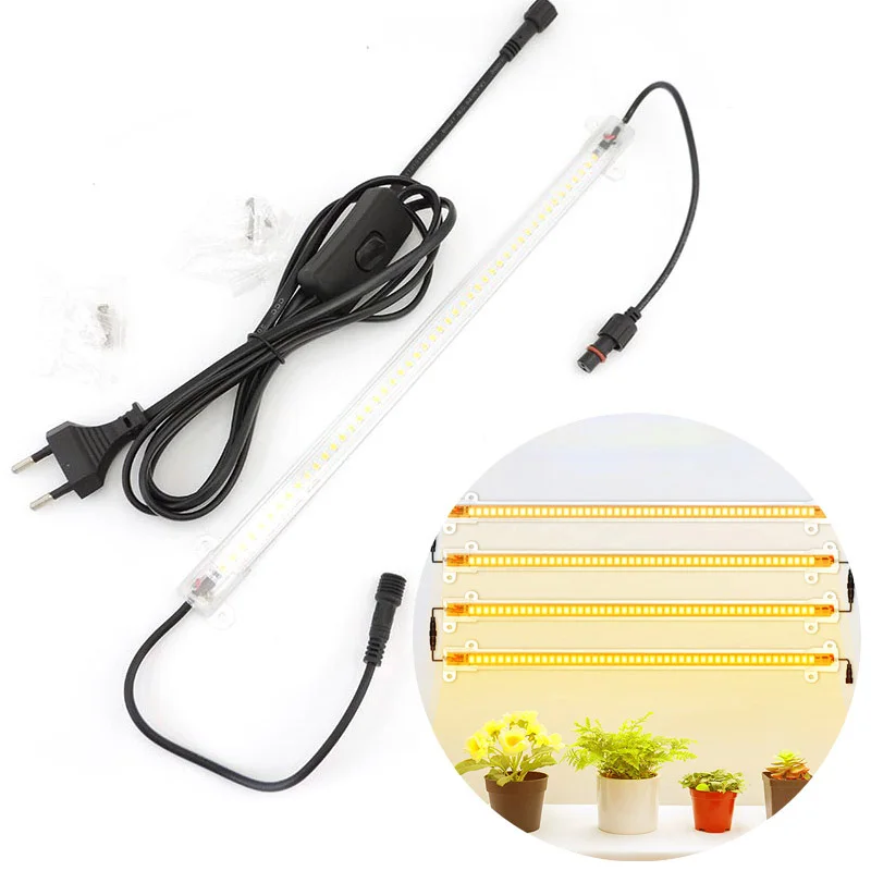 220V Led Plant Flower Grow Light Sunligh Tube Phyto Lamp Tenda Box Light Growing Serra 220V Hydro Kit Veg Indoor Garden C1