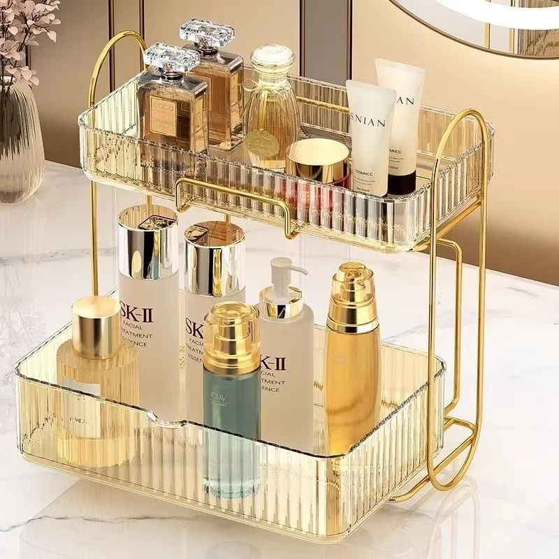 MARRONCREAM コスメラック Bathroom Storage Rack Metal Skincare Makeup Organizer Shelf
