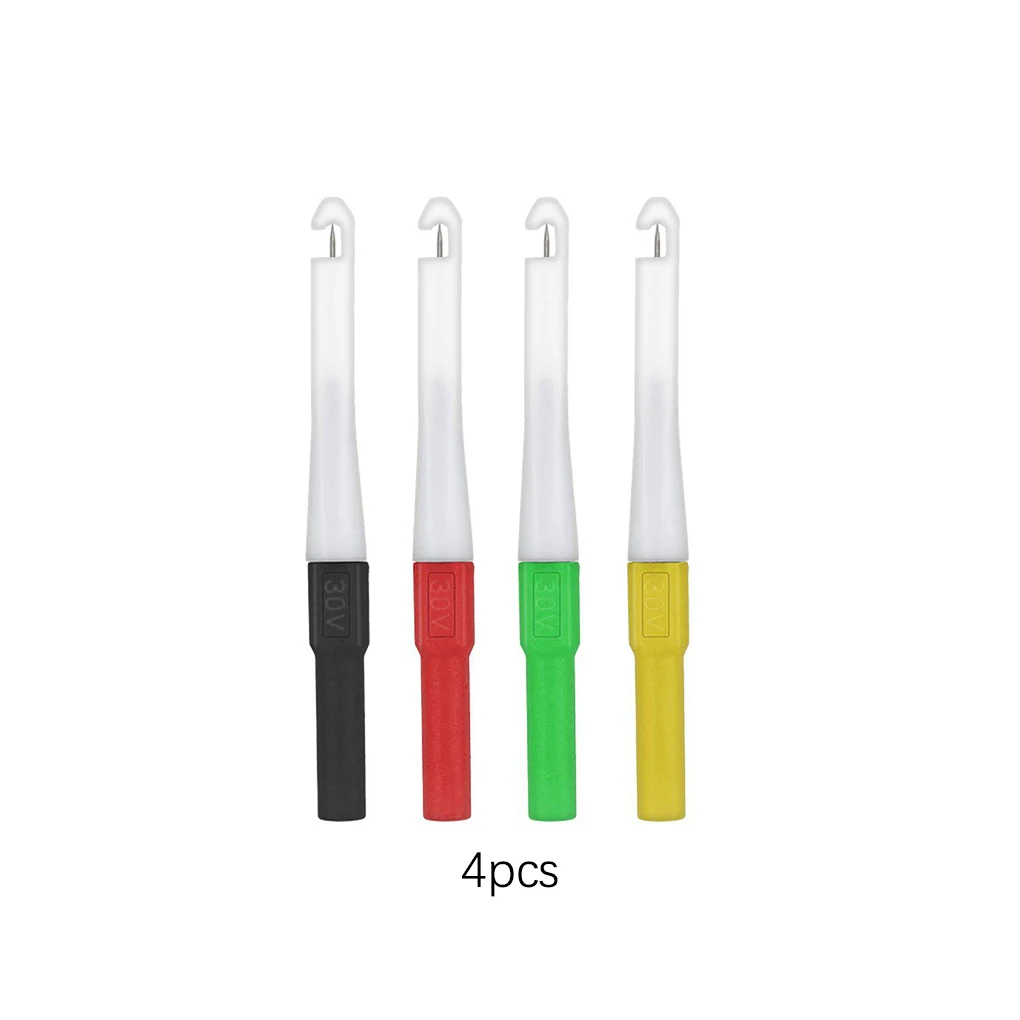 

4Pcs Probe Multi-meter 0 7mm Test Insulation Electrician Repairing Non-destructive Piercing Needle Tool Connectors