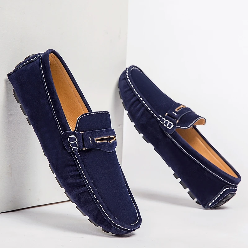 

Fashion Brand Spring Summer Hot Sell Moccasins Men Loafers High Quality Casual Leather Shoes Men Flats Lightweight Driving Shoes