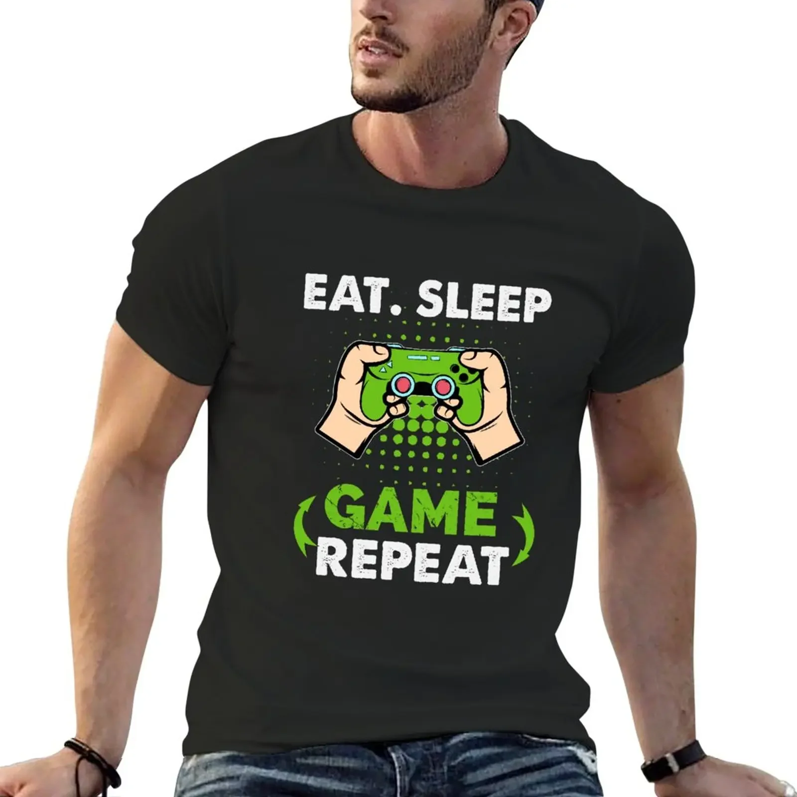 

Футболка с надписью «Eat Sleep» для мальчиков