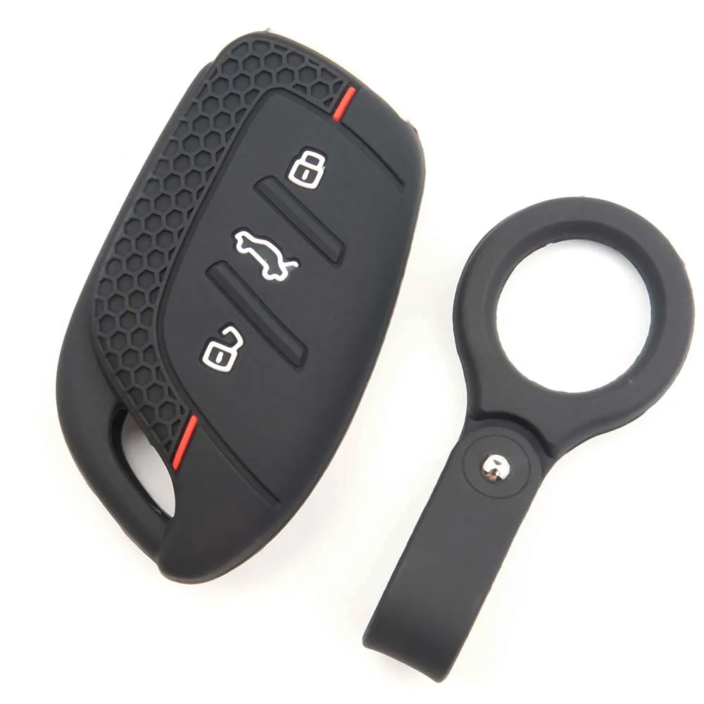 Silicone Protective Key Fob Cover with 3-Button Design