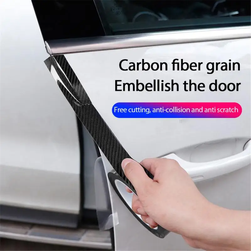 

Nano Carbon Fiber Car Sticker Paste Protection Strip Auto Door Sill Side Mirror Anti Scratch Tapes Waterproof Protector Film