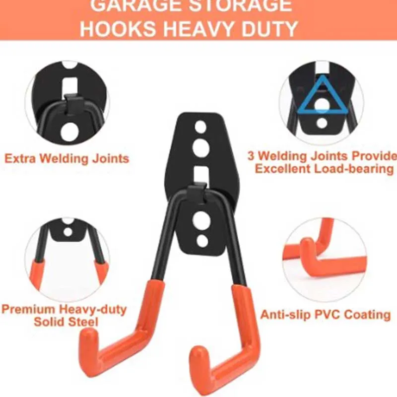 Bicycle Garage Heavy Storage Hook Warehouse Hardware Strong Load-Bearing Small/Medium Square Hook Tool Storage Wall Metal Hook 3