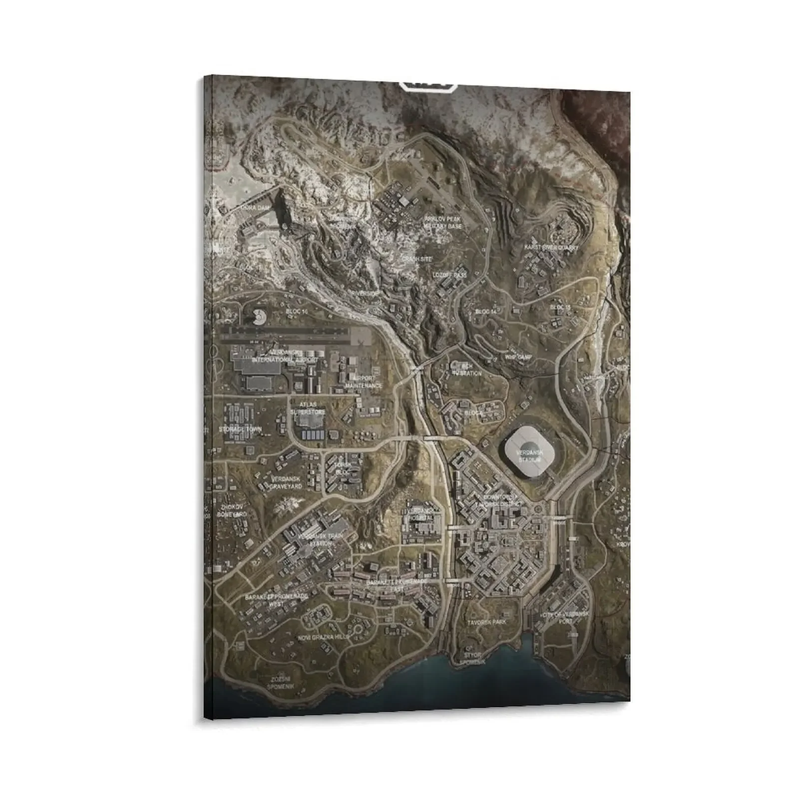 Warzone Map Canvas Painting Paintings For Bedroom Estetica Room Anime Room Decor Home Decoration Luxury
