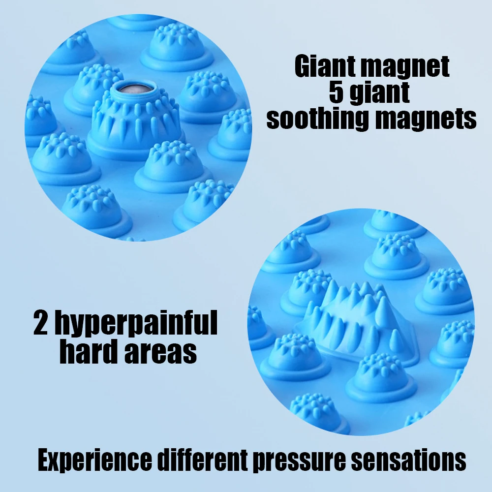 TPE Magnetic Foot Massage Pad Acupressure Yoga Mat Finger Pressure Point Board Muscle Relaxation Feet Care Tool Acupoint massage foot pad personal health care