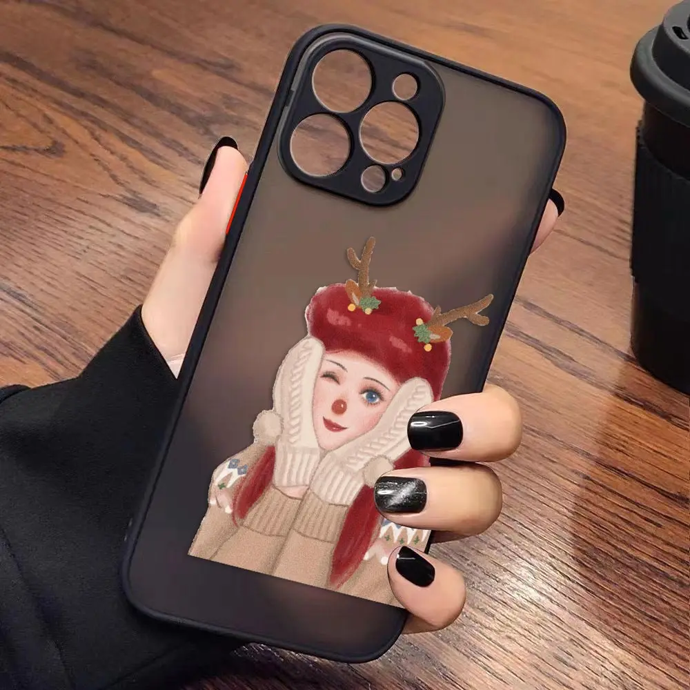 thumbnail image 1 of Case for iPhone Apple 14 13 11 12 MINI Pro XS Max XR X 7 8 SE 2022 2020 6 6S Plus Case Funda D-Disney Princess Christmas Makeup, 1 of 5
