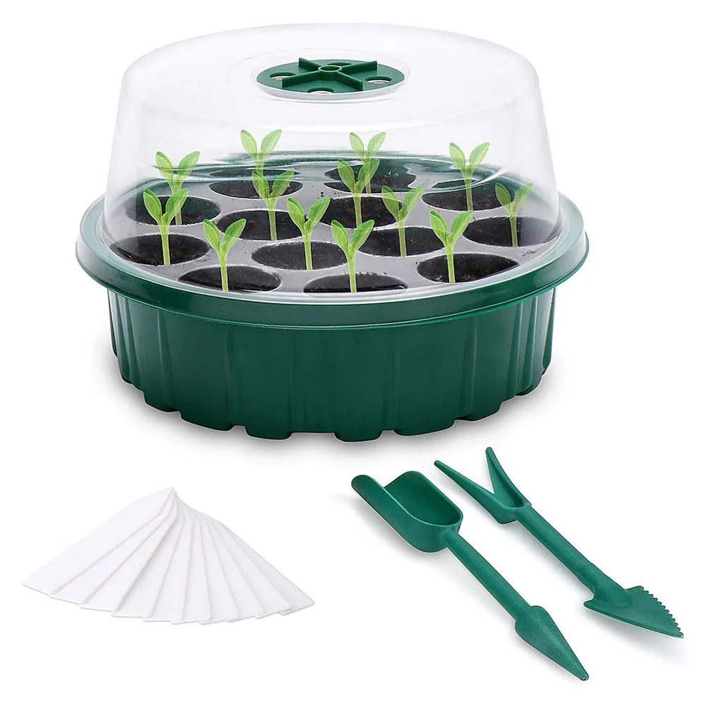 1PC 13 Holes Nursery Pots Plant Flower Pot Tray Plastic Plant Growing Box Vegetable Fruit Sprout Hydroponic Tray Garden Supplies