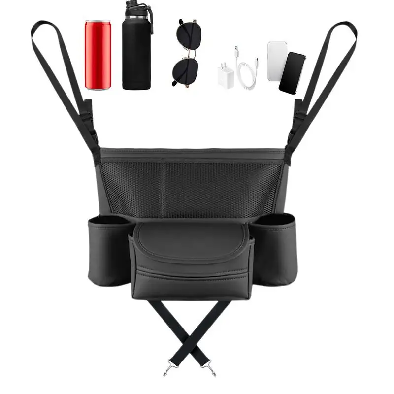 

Автомобильный органайзер для хранения между сиденьями, многофункциональный автомобильный сетчатый Карманный держатель для сумки между сиденьями, большая емкость