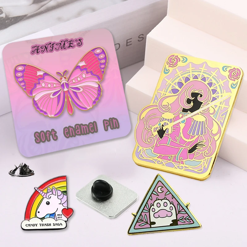 

Customized.product.Sample Art Anime Custom Pins Logo Badge Glitter Metal Crafts Label Pin Custom Cute Hard Soft Enamel Pin