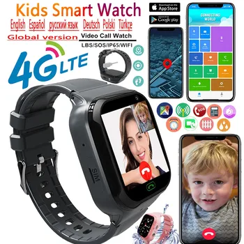 LT36 4G Kids Smart Watch 1.44inch Video Call WIFI LBS Location SOS Tracker Camera Remote Monitor Waterproof Children Smartwatch 1