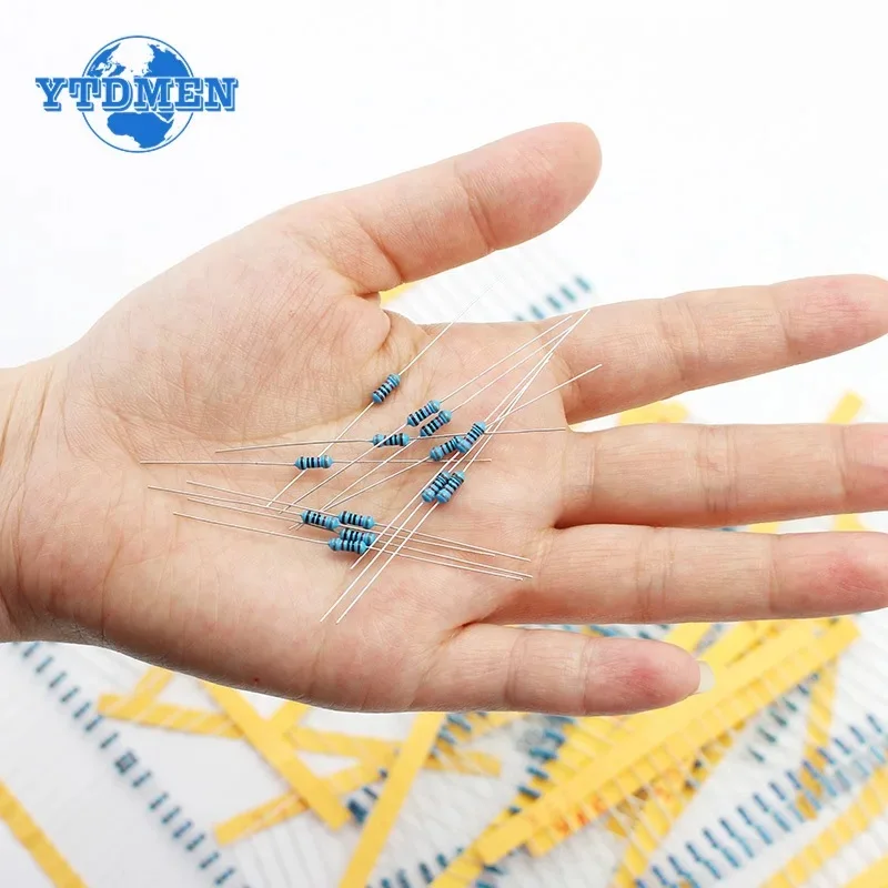 Metal Film Resistor Assorted Kit 500/2500PCS 1/4W 1% 1R~10M ohm Resistance Diy Electronic Kit