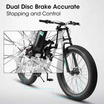 26 inch Mountain Bike, Full-Suspension 21 Speeds Drivetrain with Disc-Brake MTB Bicycle, 26*4 4