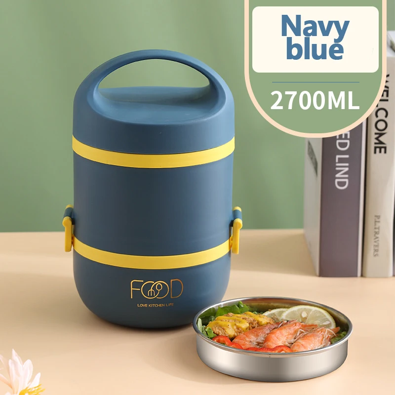 THERMOS Lunch Box Bento food container Navy Brand New