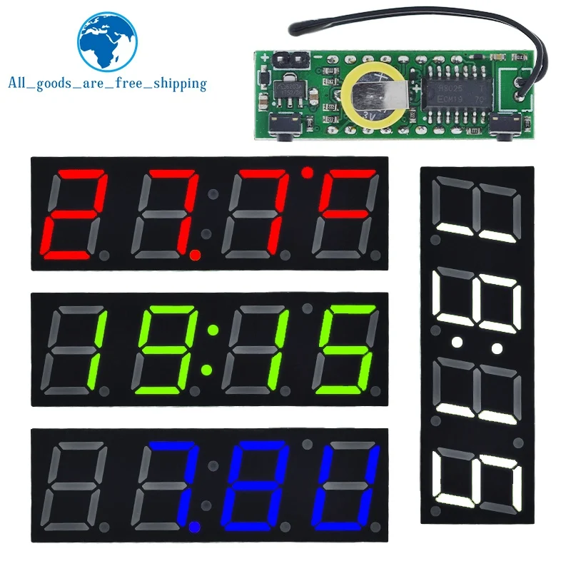 TZT 1/3PCS 3 In 1 LED RX8025T Digital Clock Temperature thumbnail 7
