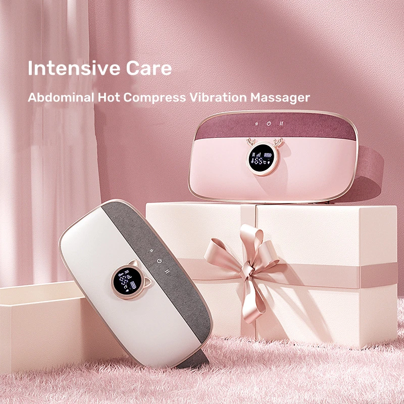 

Waist Massager Hot Compresses Physiotherapy Vibrating Massage Dysmenorrhoea Reduce Device Waist Abdomen Pain Relief Belts